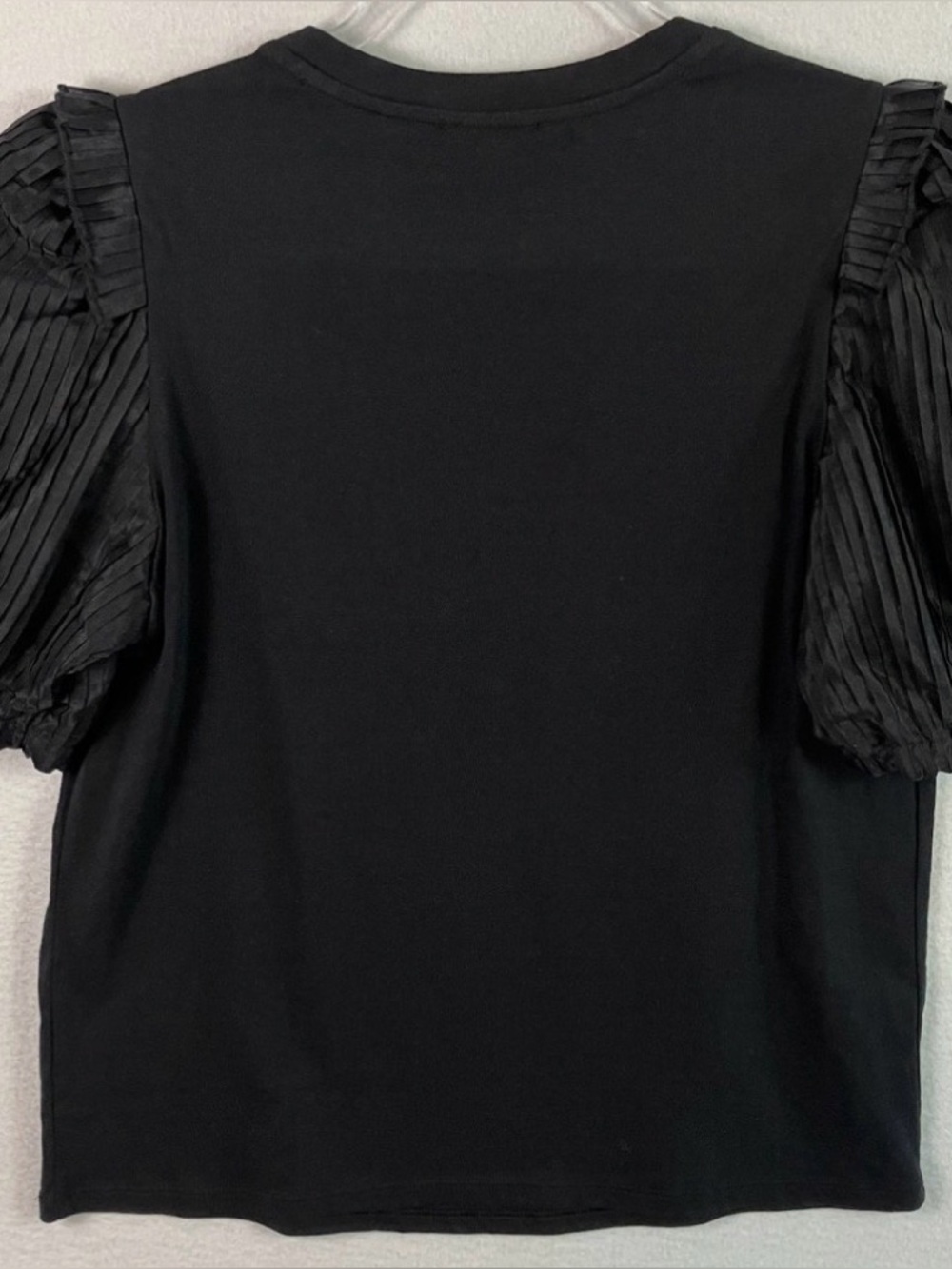 Express Mixed Media Puff Sleeve Top